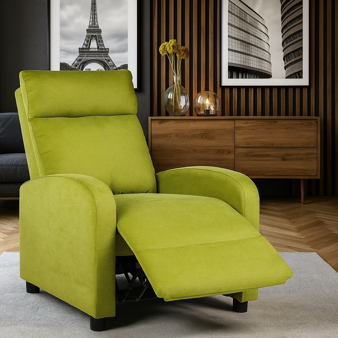 Fotoliu Recliner Stofa Verde