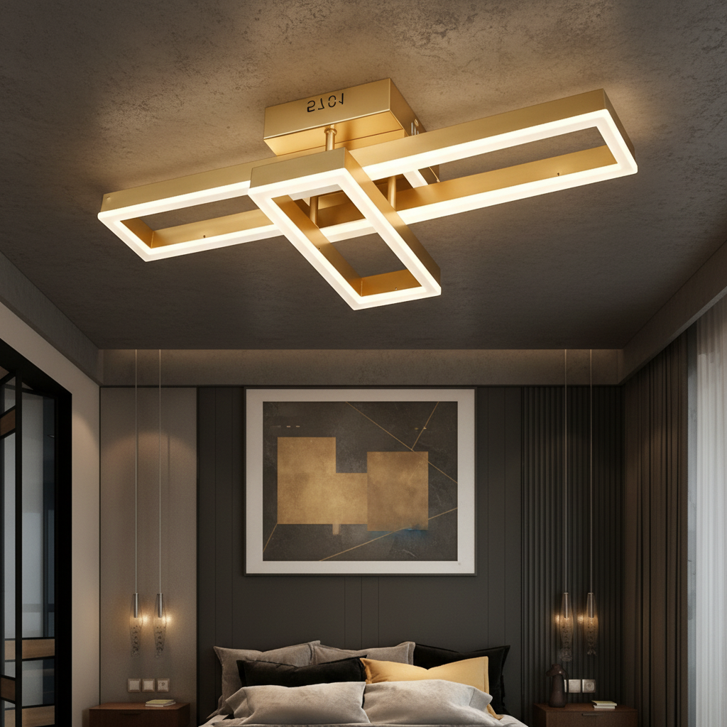 Lustra LED VION Gold Echivalent 300W Telecomanda