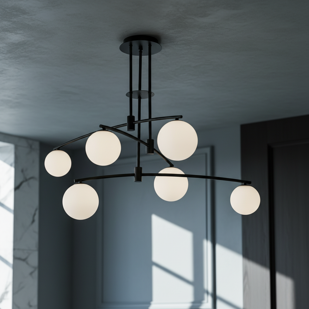 Lustra Abajur MATEO 6xG9 Mat Black