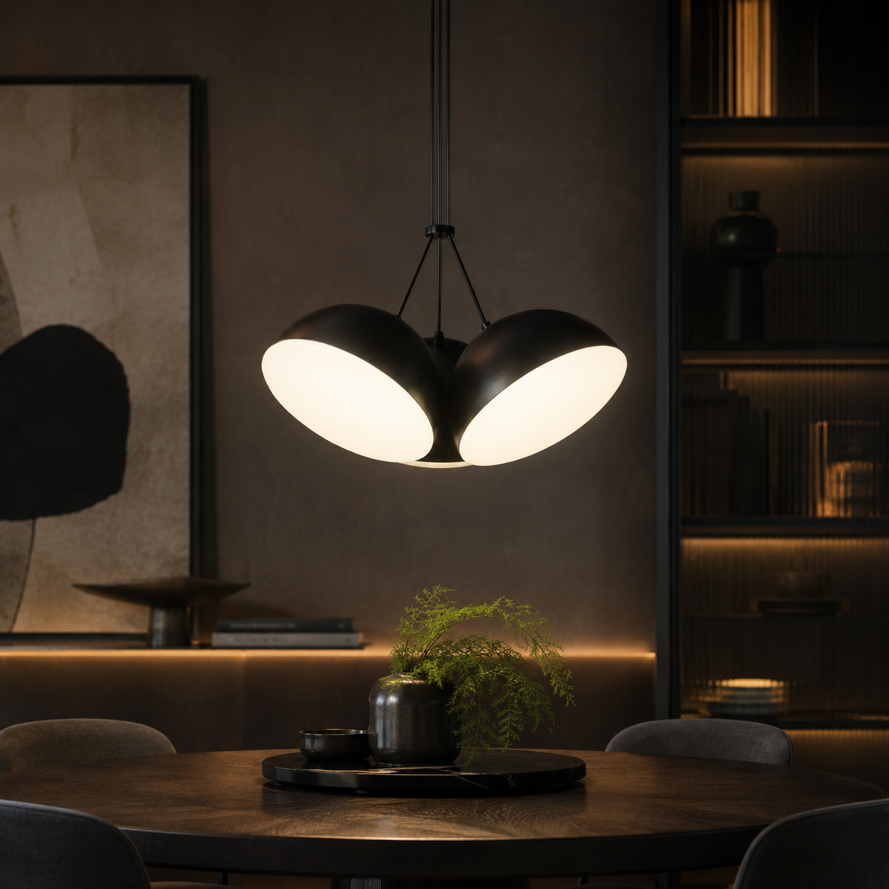 Pendul LED CROWD Unique 60W Black Echivalent 200W
