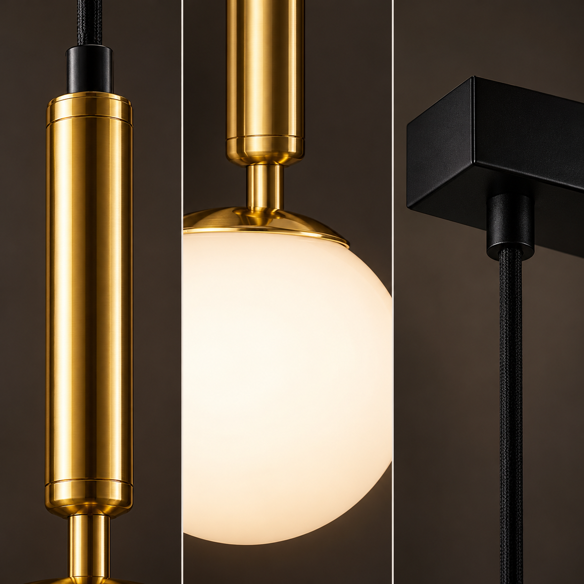 Lustra Abajur MAT GOLD Suspendata Liniara TY5128-3