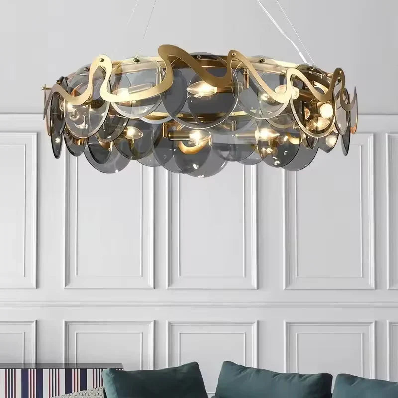 Candelabru Mini HARA Gold 6xE14 Ø50CM Chandeliers Crystal