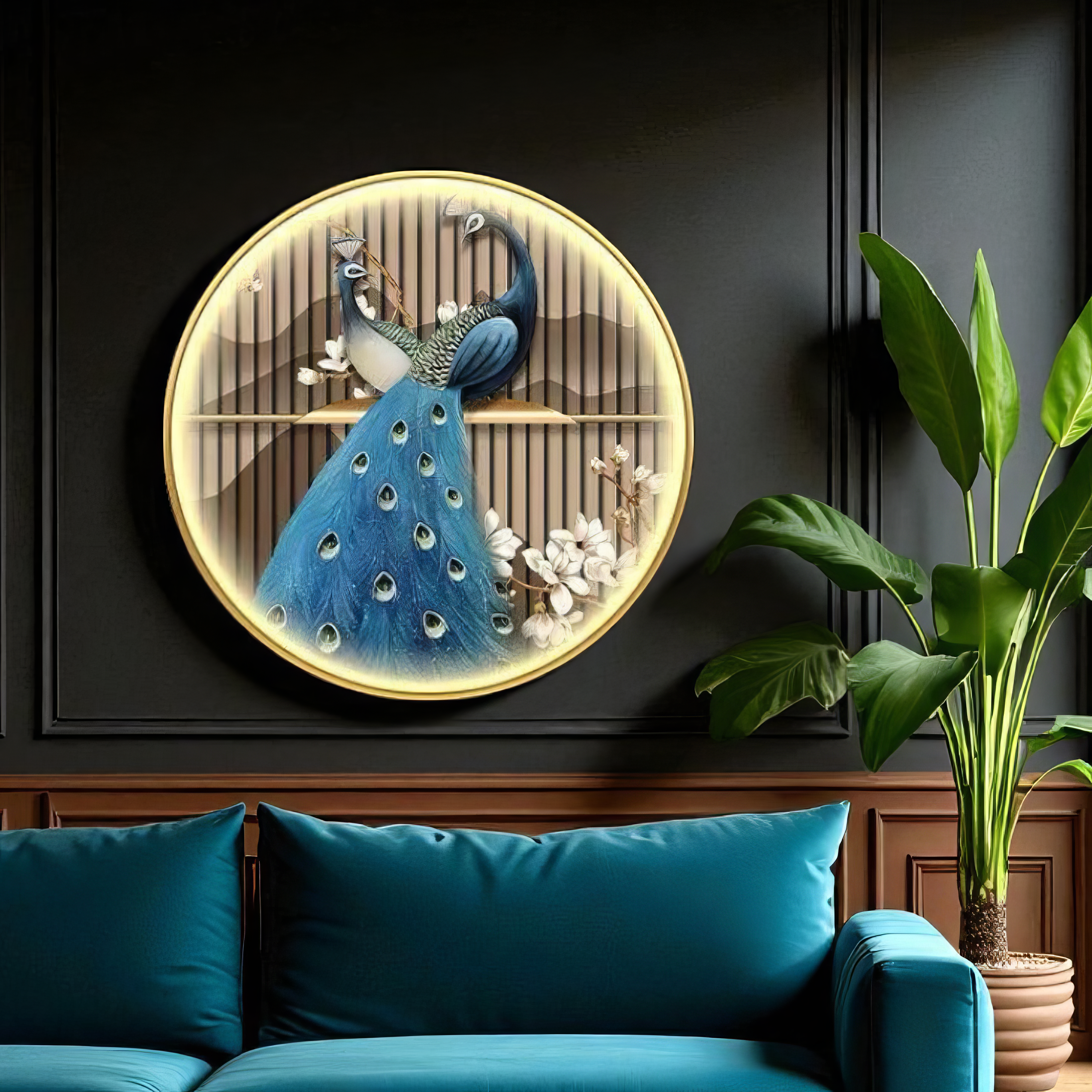 Aplica LED Tip Tablou 70CM Peacock