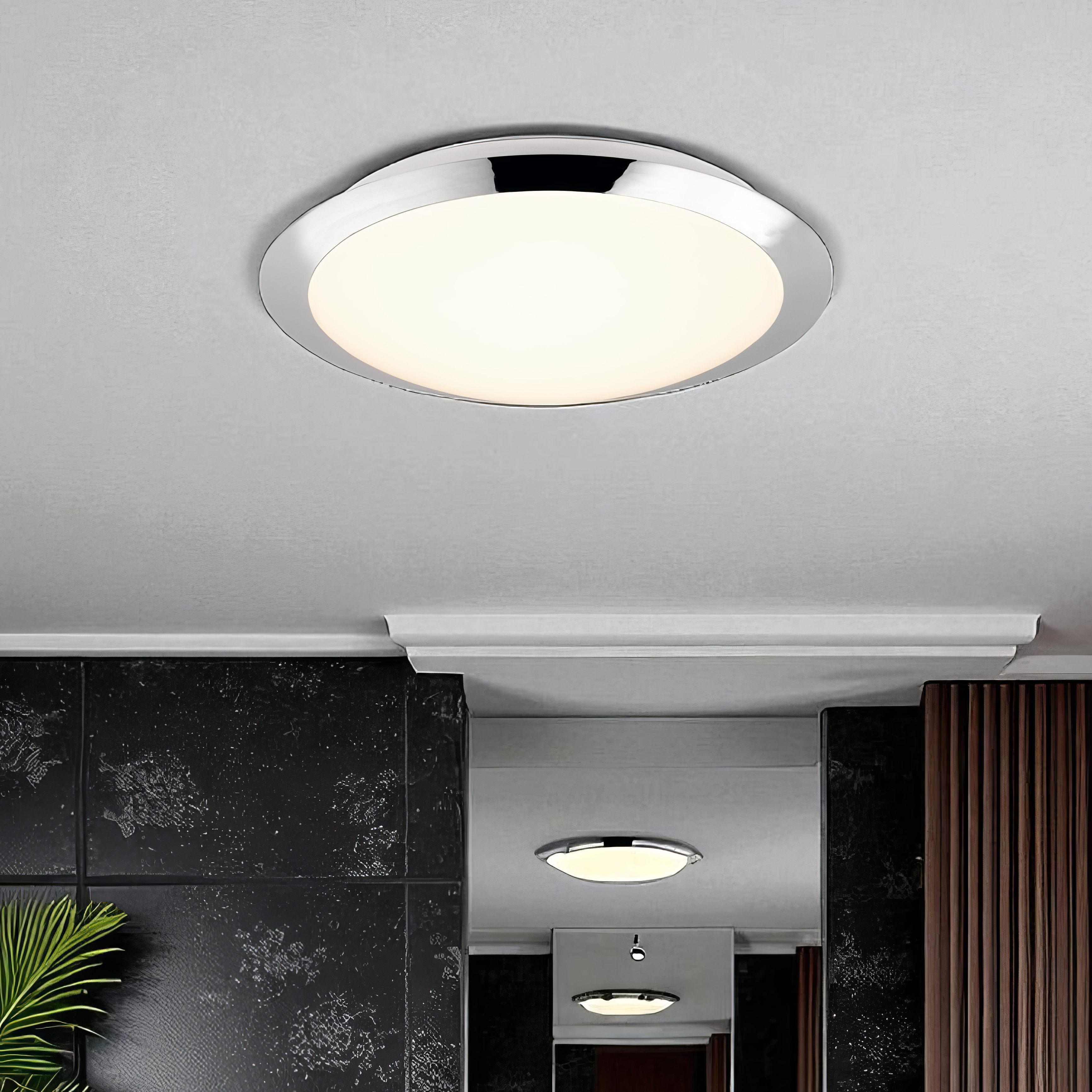 Plafoniera LED Baie IP44 Umberto Crom 12W Echivalent 100W