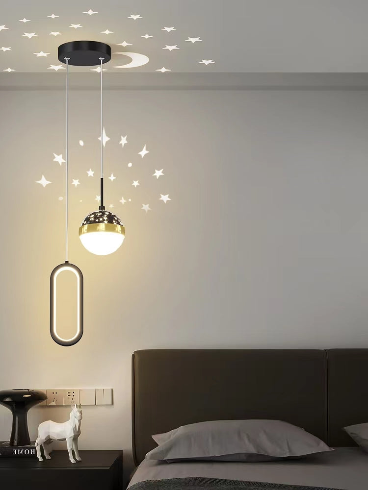 Lustra LED Suspendata 36W New Design Proiectie Stelute pe Tavan