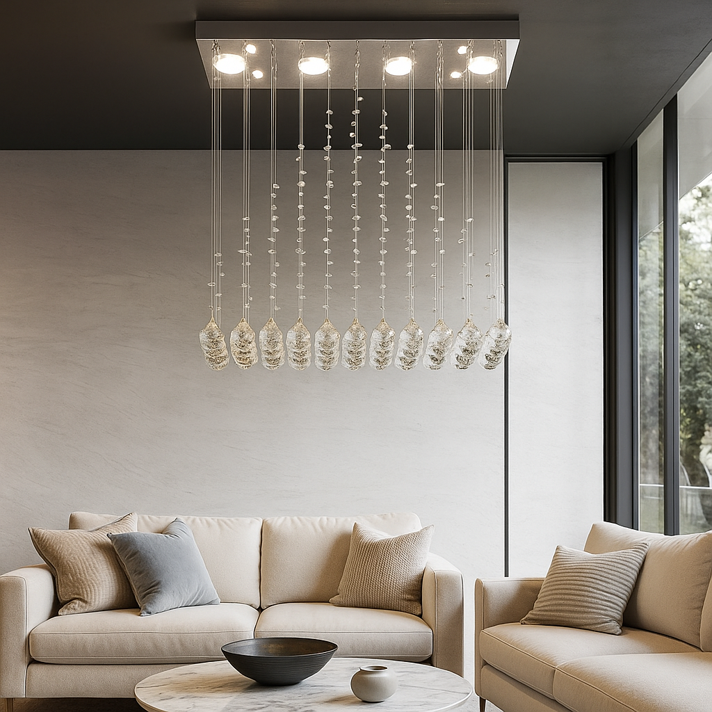 Candelabru LED Cristal Torra 4x5W Silver Echivalent 200W