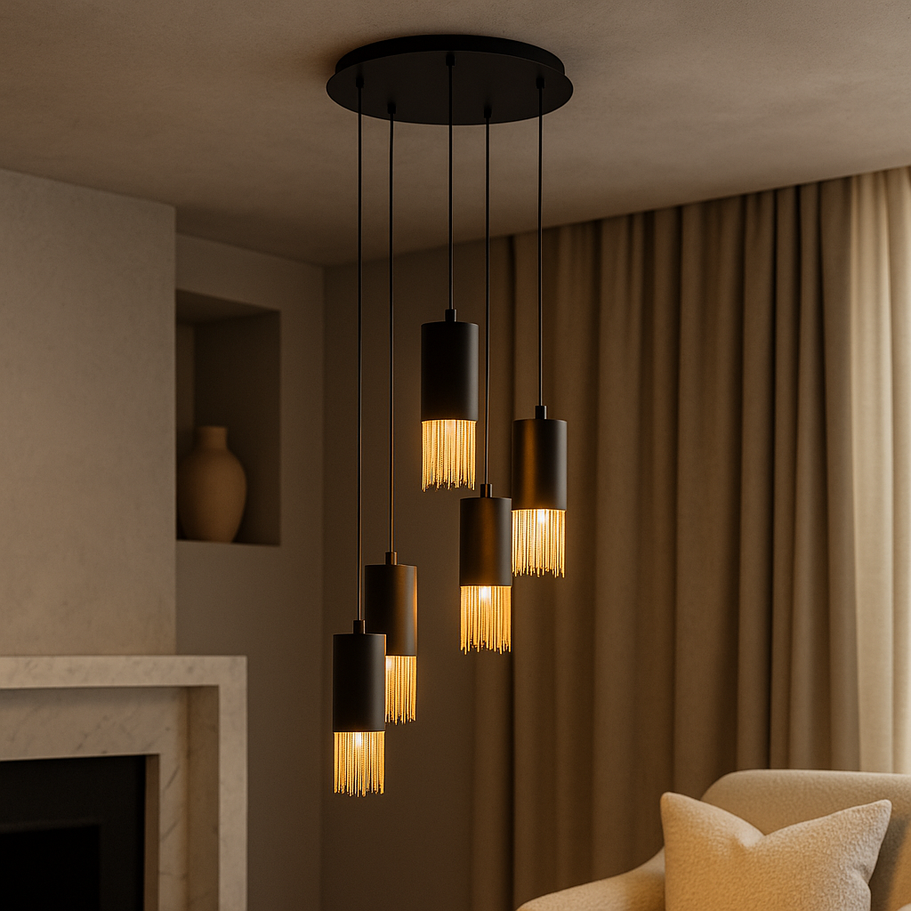 Lustra Suspendata COUNUZULUS 5xE27 IP20 Black