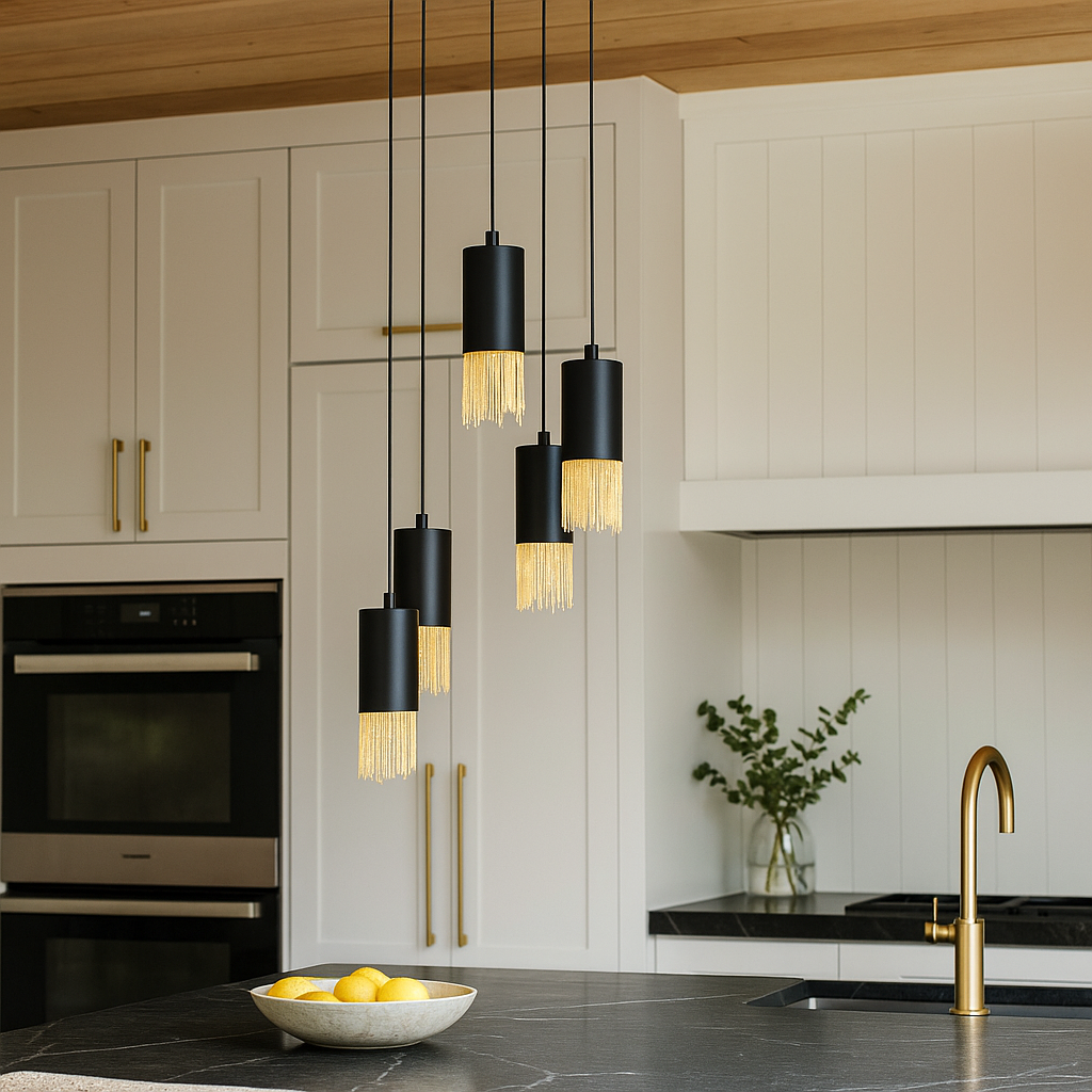Lustra Suspendata COUNUZULUS 5xE27 IP20 Black NEAGRA Chandeliers