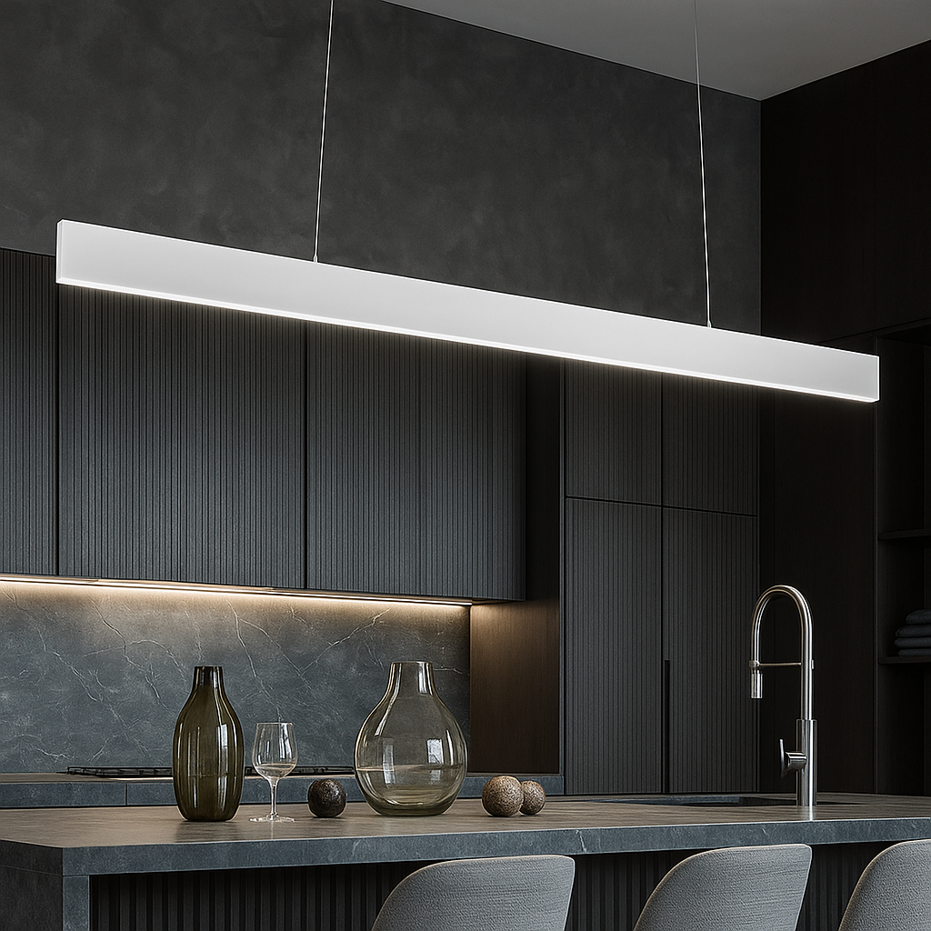 Lustra LED 120cm Lyne Telecomanda Wifi 2.4G ALBA / SUSPENDATE / 120CM Lighting Fixtures