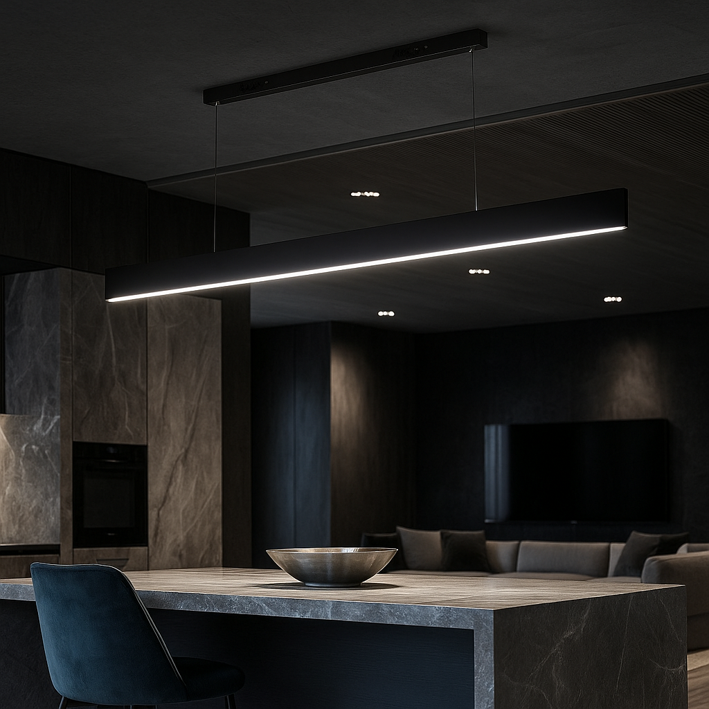 Lustra LED 120cm Lyne Telecomanda Wifi 2.4G Black NEAGRA / SUSPENDATE / 120CM Lighting Fixtures