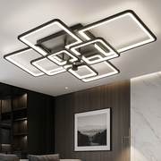 Lustra LED SQUARE 8 BIG Black Echivalent 1200W Telecomanda NEAGRA / SQUARE DESIGN Lighting Fixtures