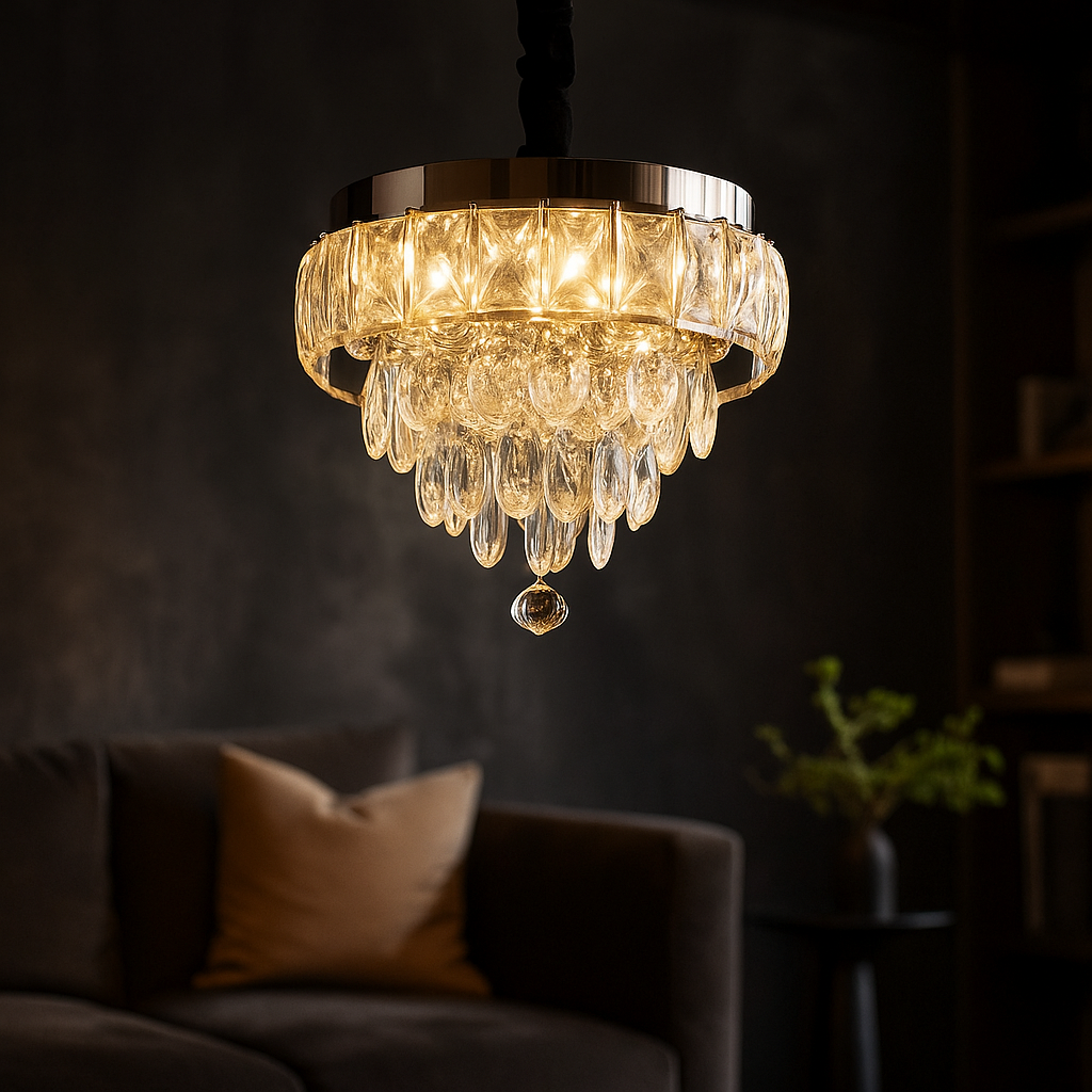 Candelabru LED Zolt Cristal 30cm SIlver 52w ARGINTIE / CRISTAL Chandeliers Crystal