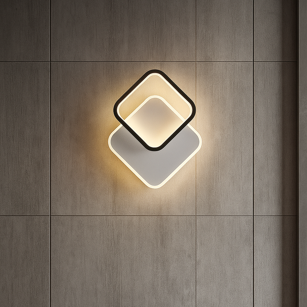 Aplica LED KARO 24W Black & White Echivalent 2400 lm Wall Light Fixtures