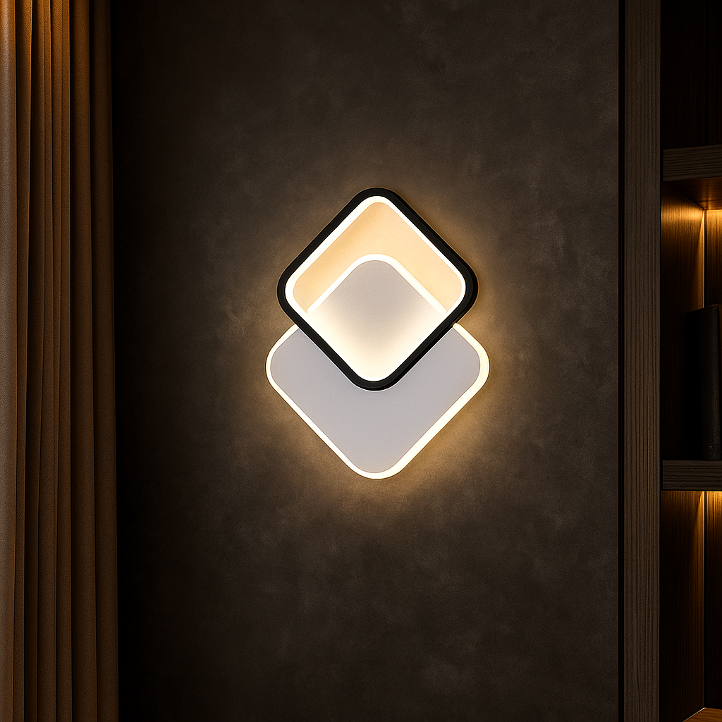 Aplica LED KARO 24W Black & White Echivalent 2400 lm Wall Light Fixtures