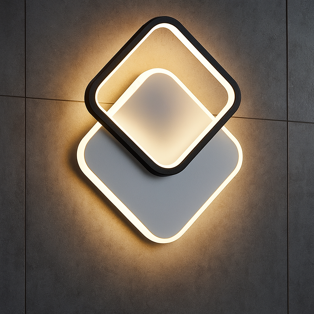 Aplica LED KARO 24W Black & White Echivalent 2400 lm Wall Light Fixtures