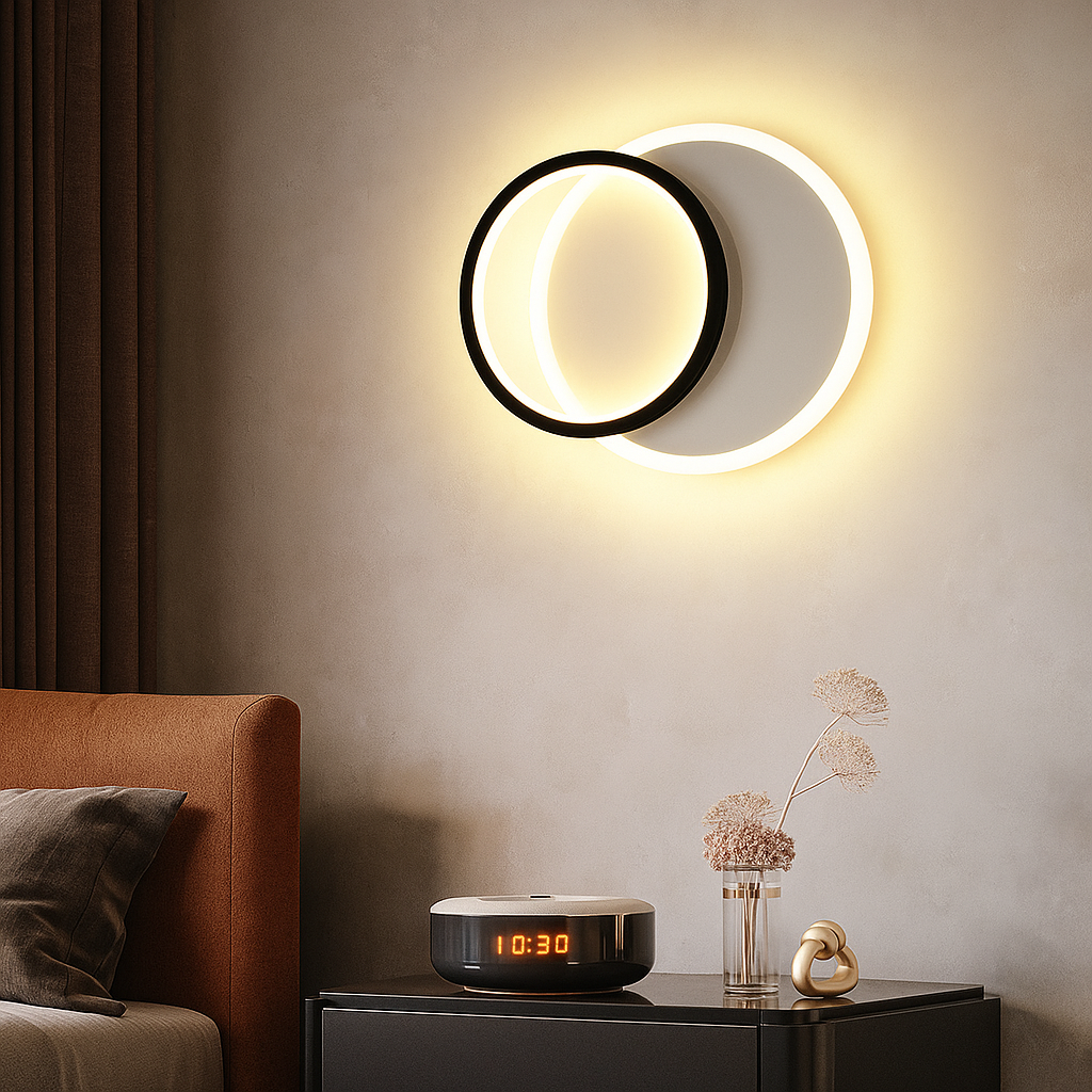 Aplica LED KARO ROUND 24W Black & White Echivalent 2400 lm 