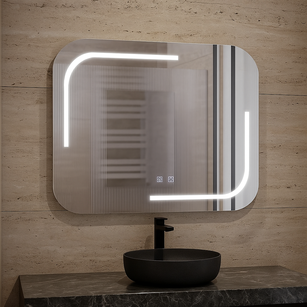 Oglinda LED Zaur 80x60cm, Lumina Rece si Dezaburire