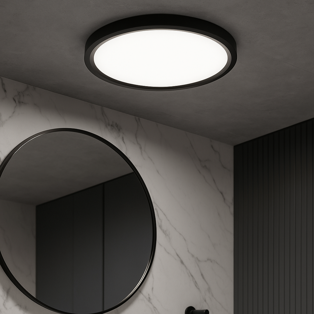 Plafoniera LED Baie Zetta 20W 23cm IP40 3 Lumini Black Echivalent 160W