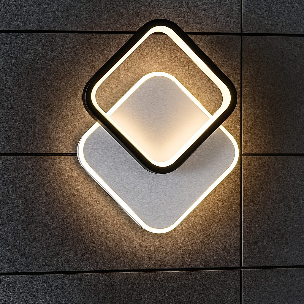 Aplica LED KARO 24W Black & White Echivalent 2400 lm Wall Light Fixtures