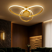 Lustra LED Aplicata OSEN Gold Telecomanda Echivalent 780W