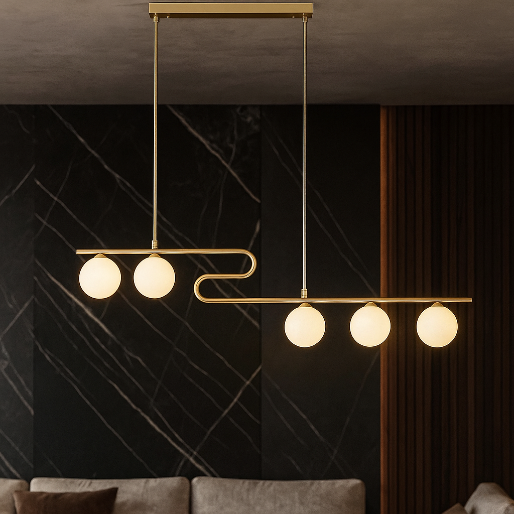 Lustra Abajur MAT GOLD 5xG9 EMLI Gold Chandeliers