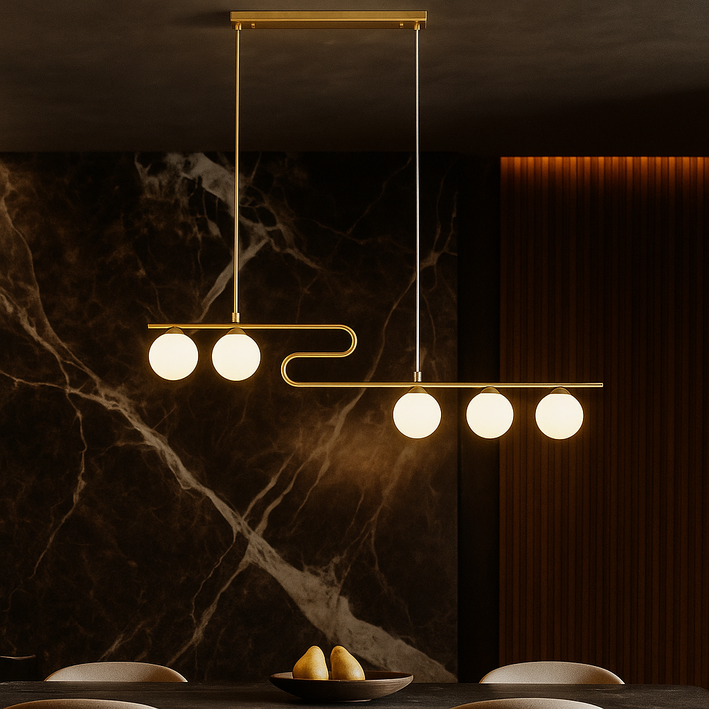 Lustra Abajur MAT GOLD 5xG9 EMLI Gold Chandeliers