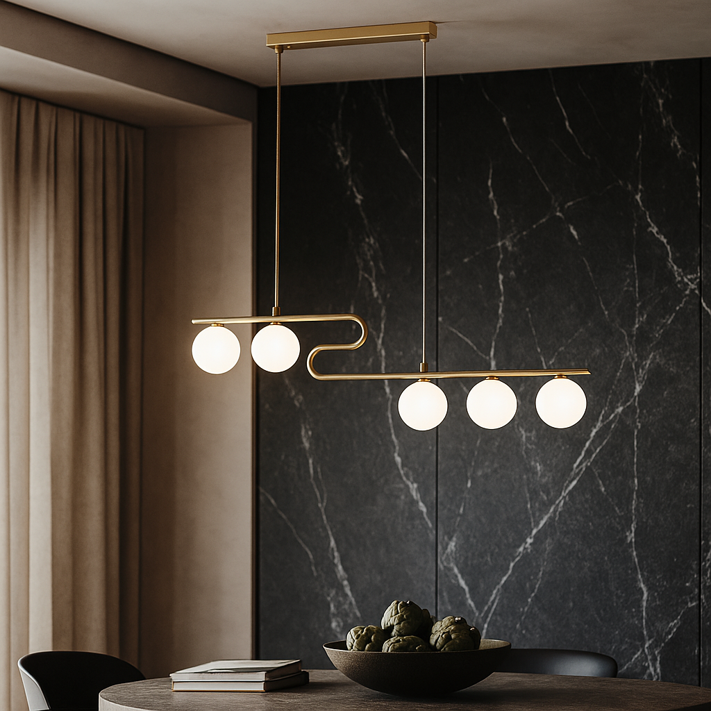 Lustra Abajur MAT GOLD 5xG9 EMLI Gold Chandeliers