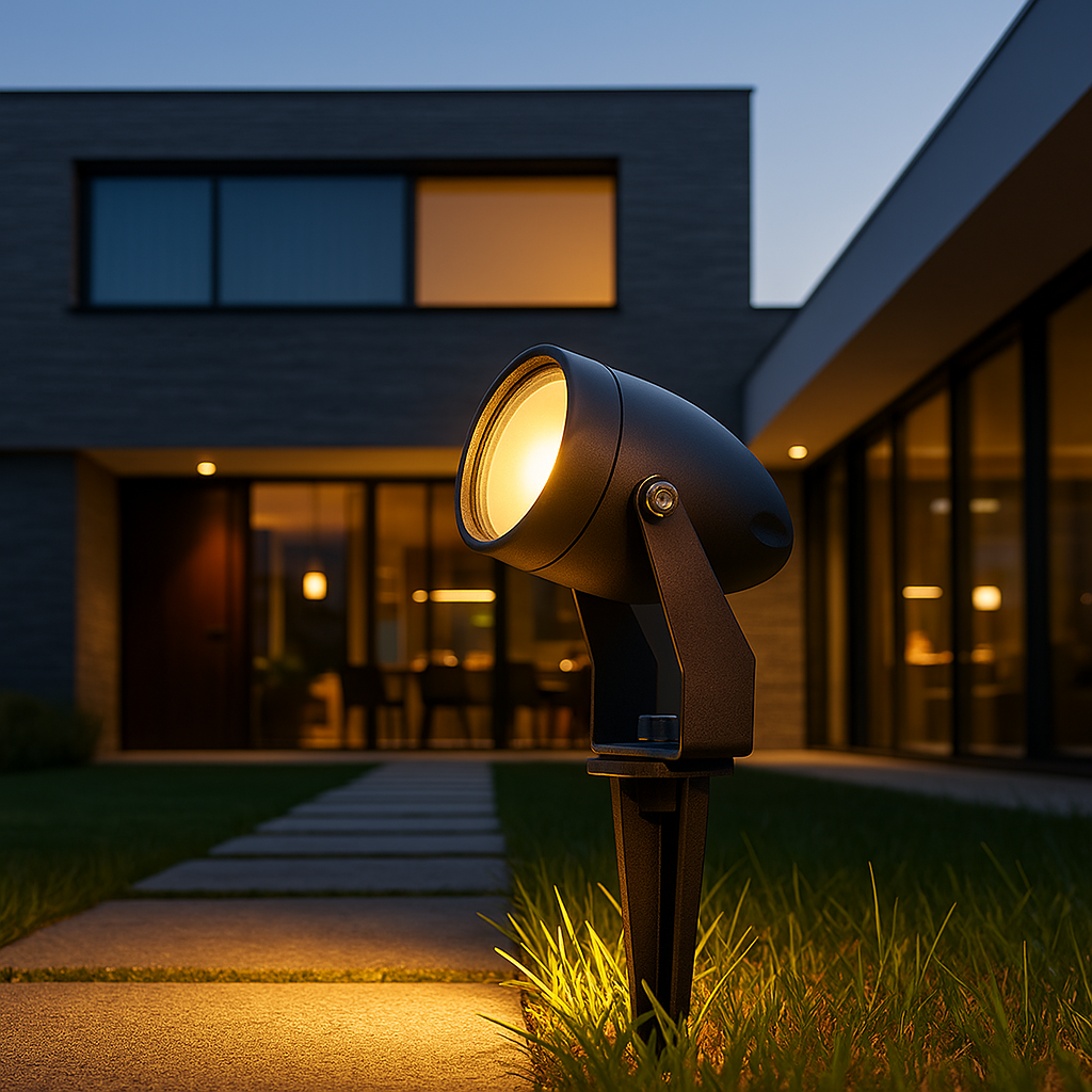 Spot LED Gradina KOLVI 15W Lumina Calda Negru