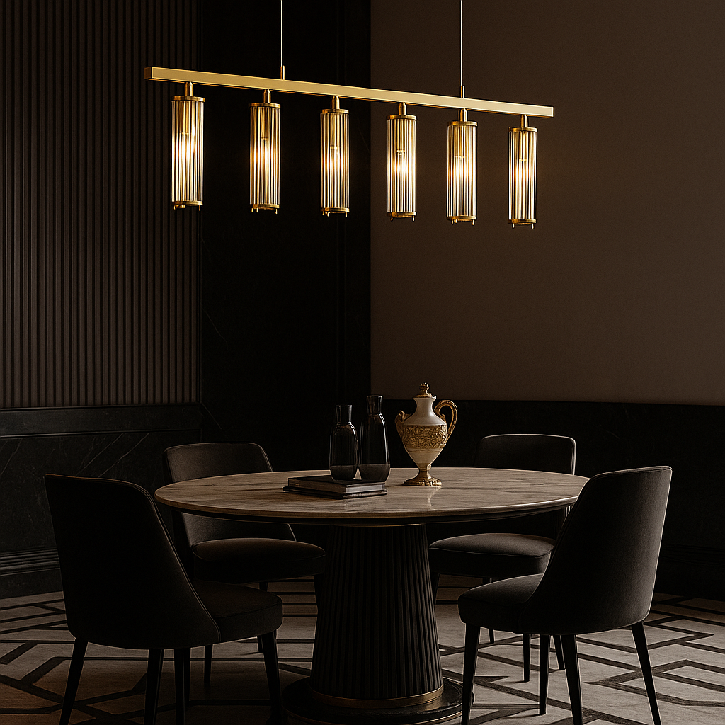 Lustra Suspendata LEXA 6xE14 Gold