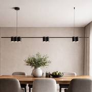 Lustra Suspendata cu 7 Spoturi Genesis Black 150CM