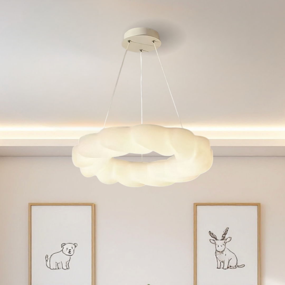 Lustra LED Suspendata 120W Fluffy Cloud Telecomanda Echivalent 600W