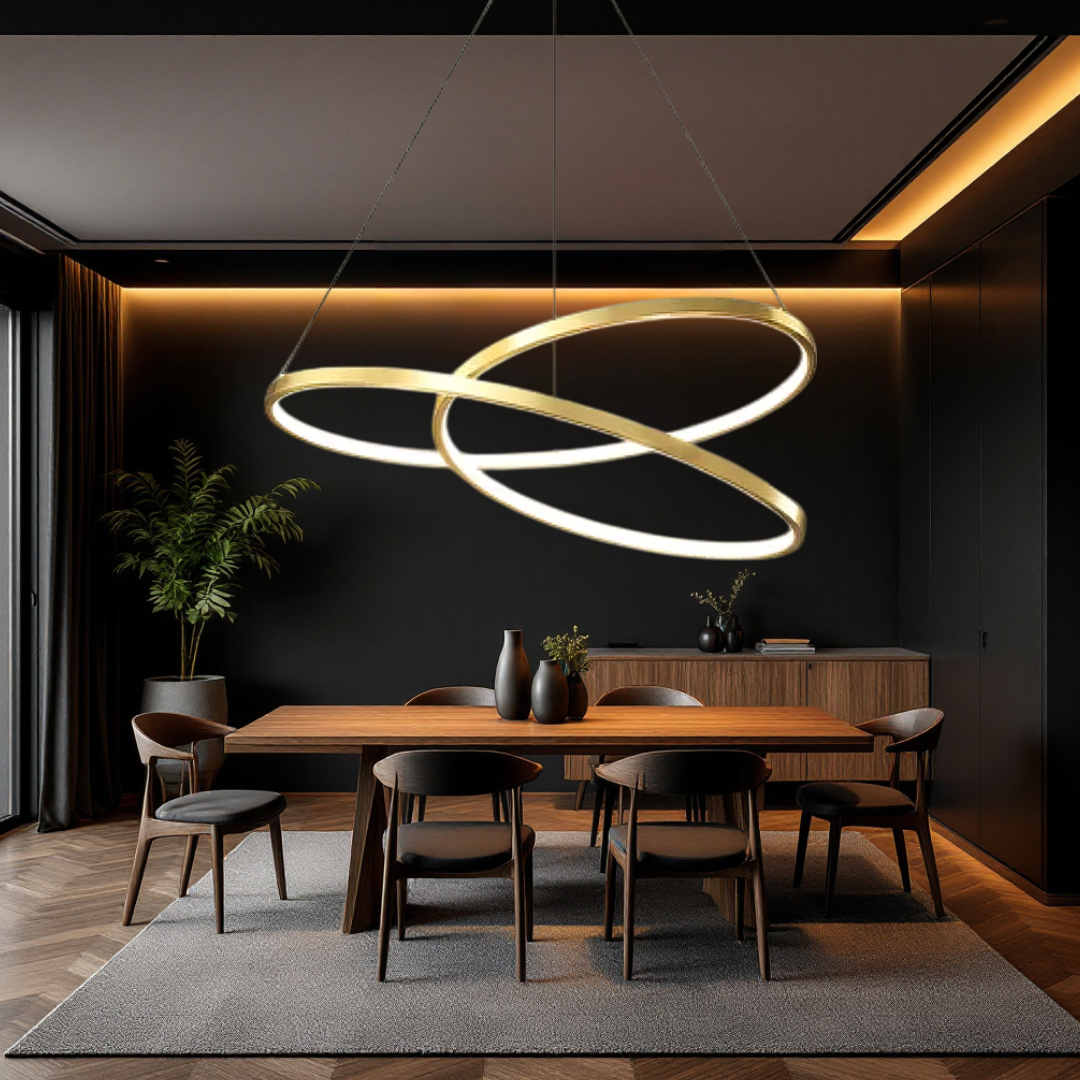 Lustra LED Aurie Suspendata 120W Lumea Telecomanda Echivalent 600W