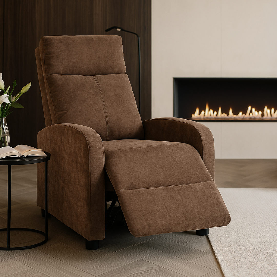 Fotoliu Recliner Stofa Maro