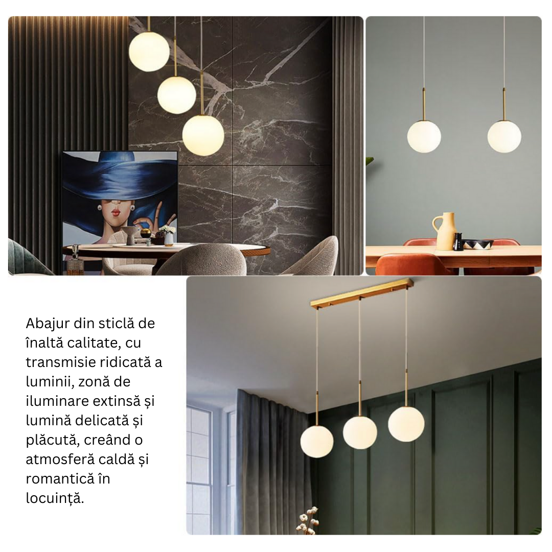 Lustra Abajur MAT GOLD Liniara 3xE27 DN124-3