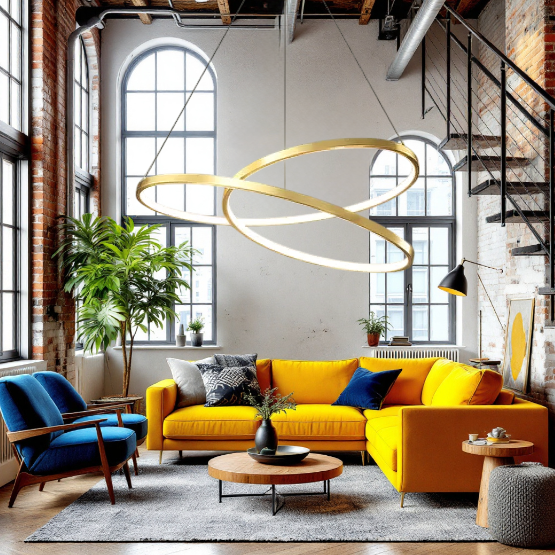 Lustra LED Aurie Suspendata 120W Lumea Telecomanda Echivalent 600W