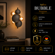 Aplica Premium Bubble Gold & Grey 3xG9