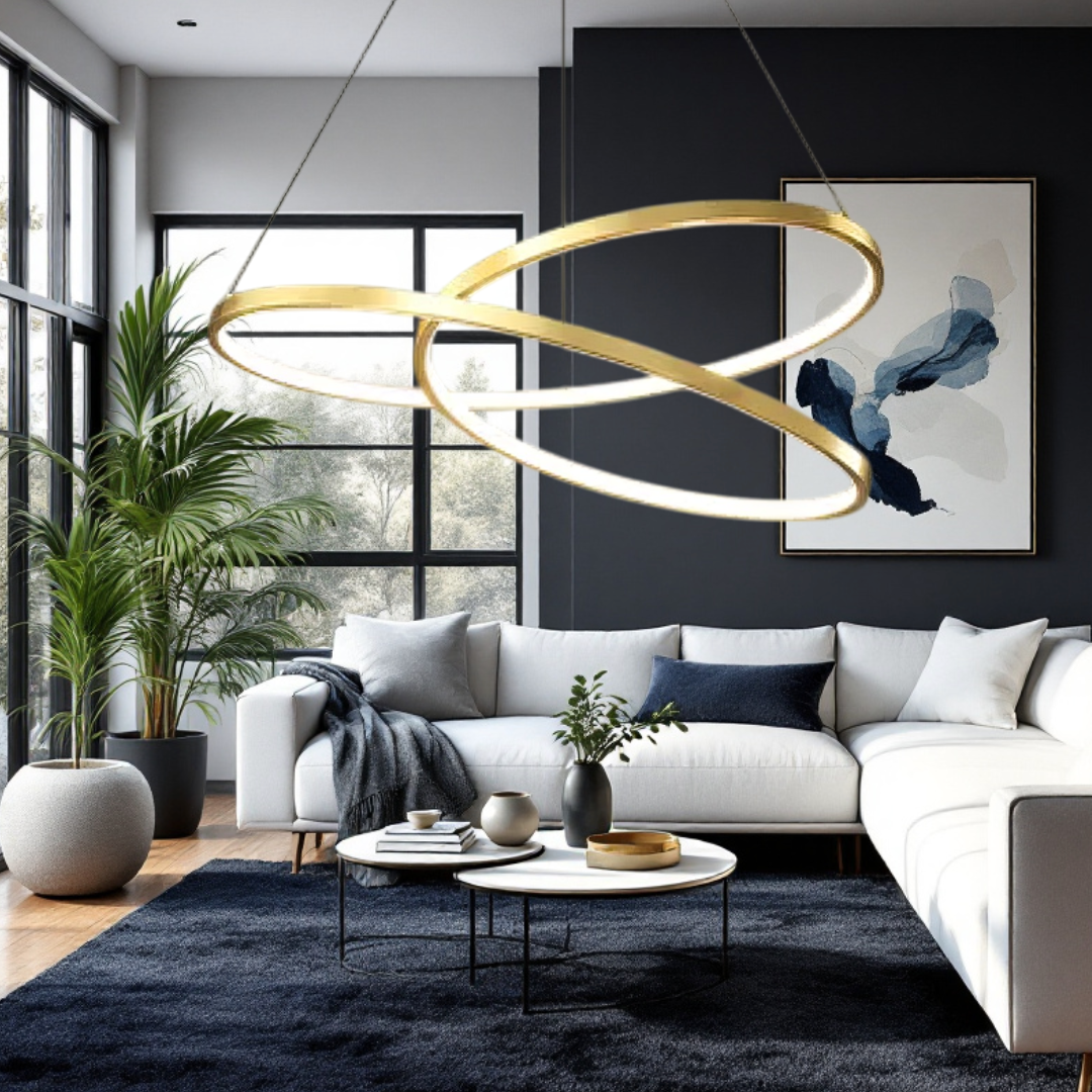 Lustra LED Aurie Suspendata 120W Lumea Telecomanda Echivalent 600W