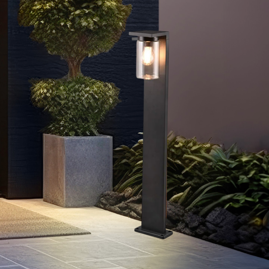 Stalp Ornamental ARDILA Finisaj Negru 100CM 1XE27