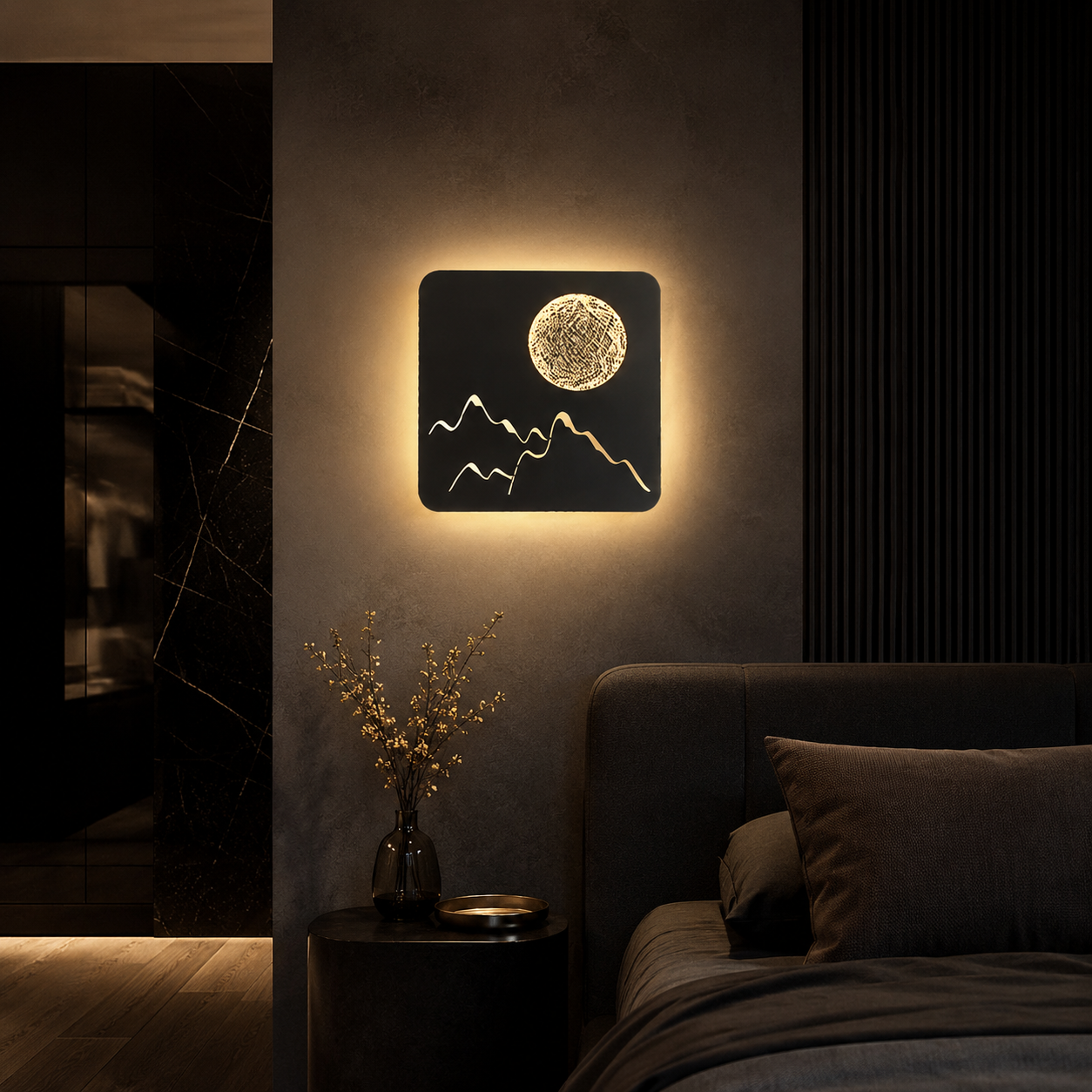 Aplica LED ASTRAL SQUARE Black 3 Lumini Echivalent 135W