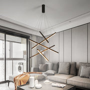 Lustra LED 5 Geometric BLACK Lines Suspendata Echivalent 500W