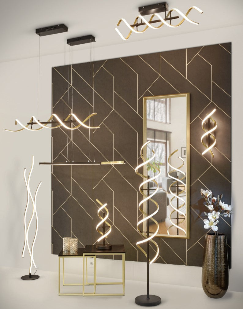 Aplica Led Sequence Gold + Black Echivalent 150W Wall Light Fixtures