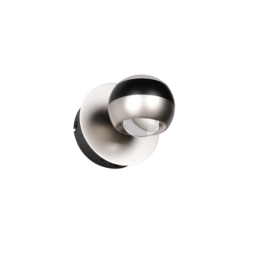 Aplica LED Orbit Silver Premium, Rotire 360°, 3 lumini din buton, Dimabila, 5 ani Garantie