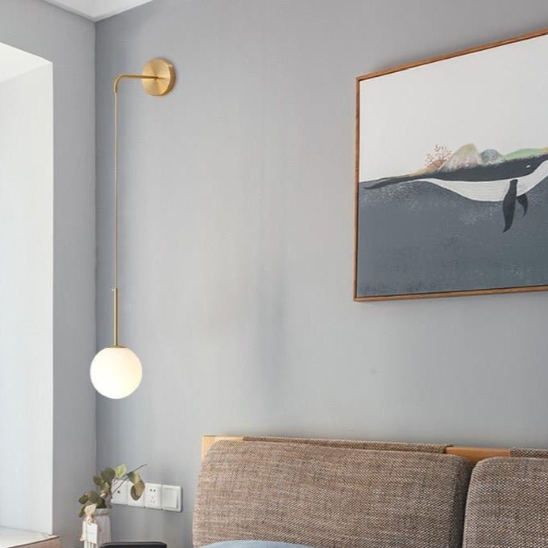 Aplica Ajustabila Nordic Style HangGlobe Gold Abajur Mat