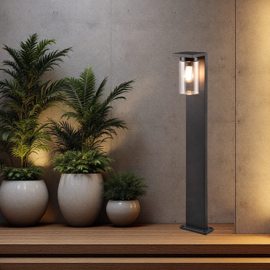 Stalp Ornamental ARDILA Finisaj Negru 100CM 1XE27