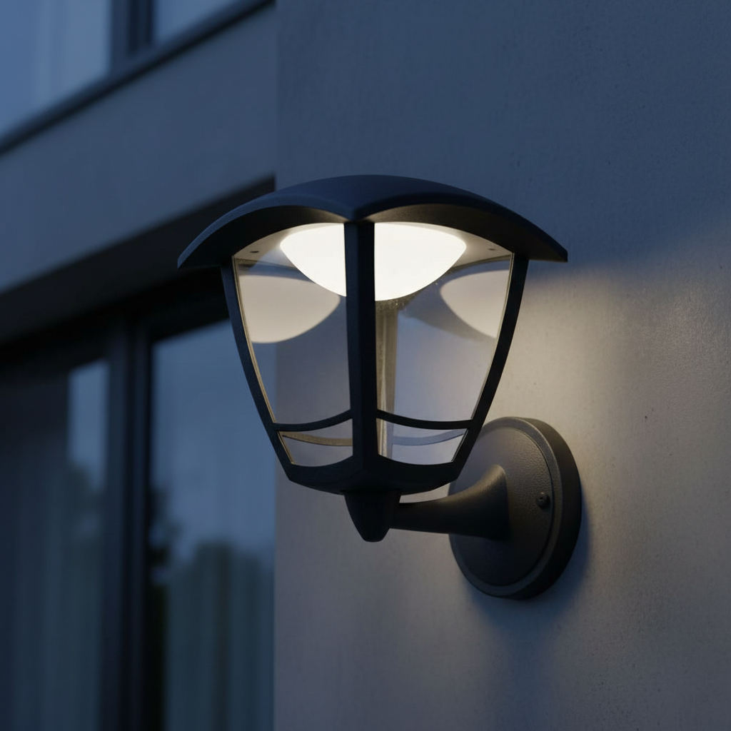 Aplica LED Exterior Tip Felinar MEPHISTO Black 23.2CM