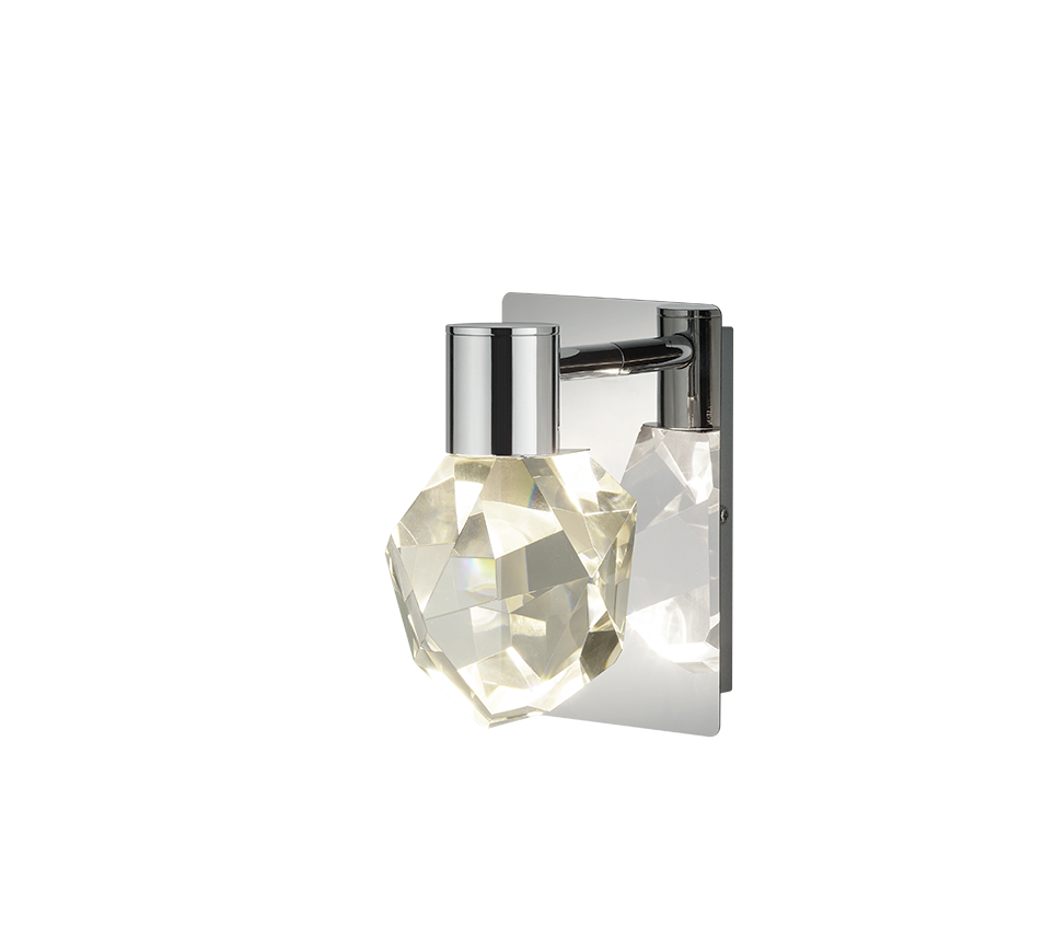 Aplica LED Premium VERANO Silver Crystal