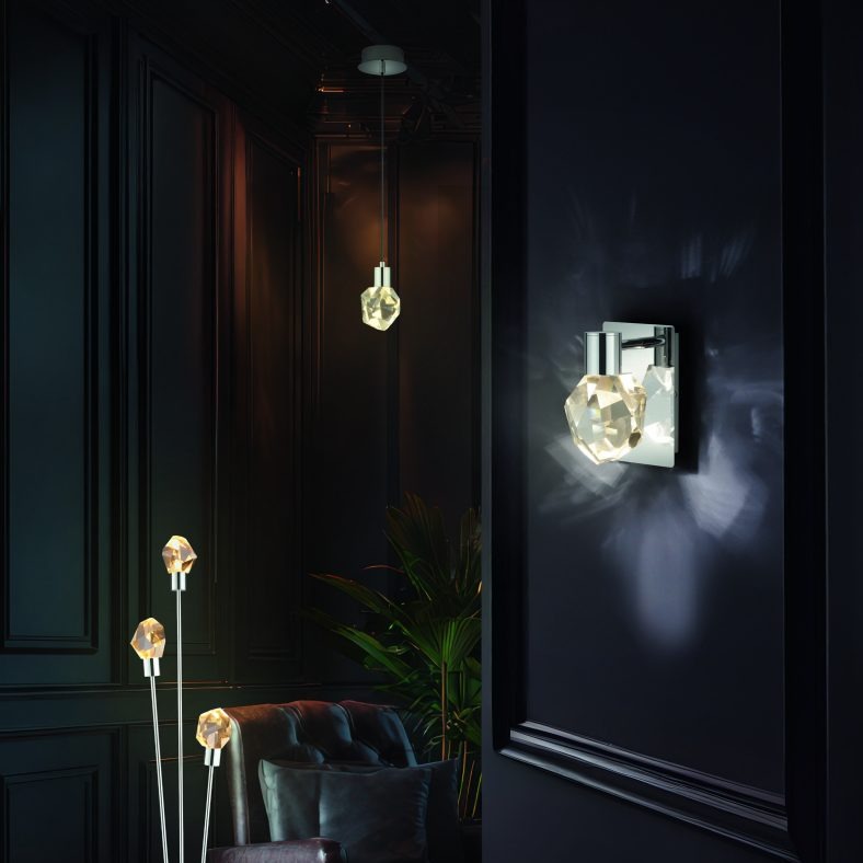 Aplica LED Premium VERANO Silver Crystal