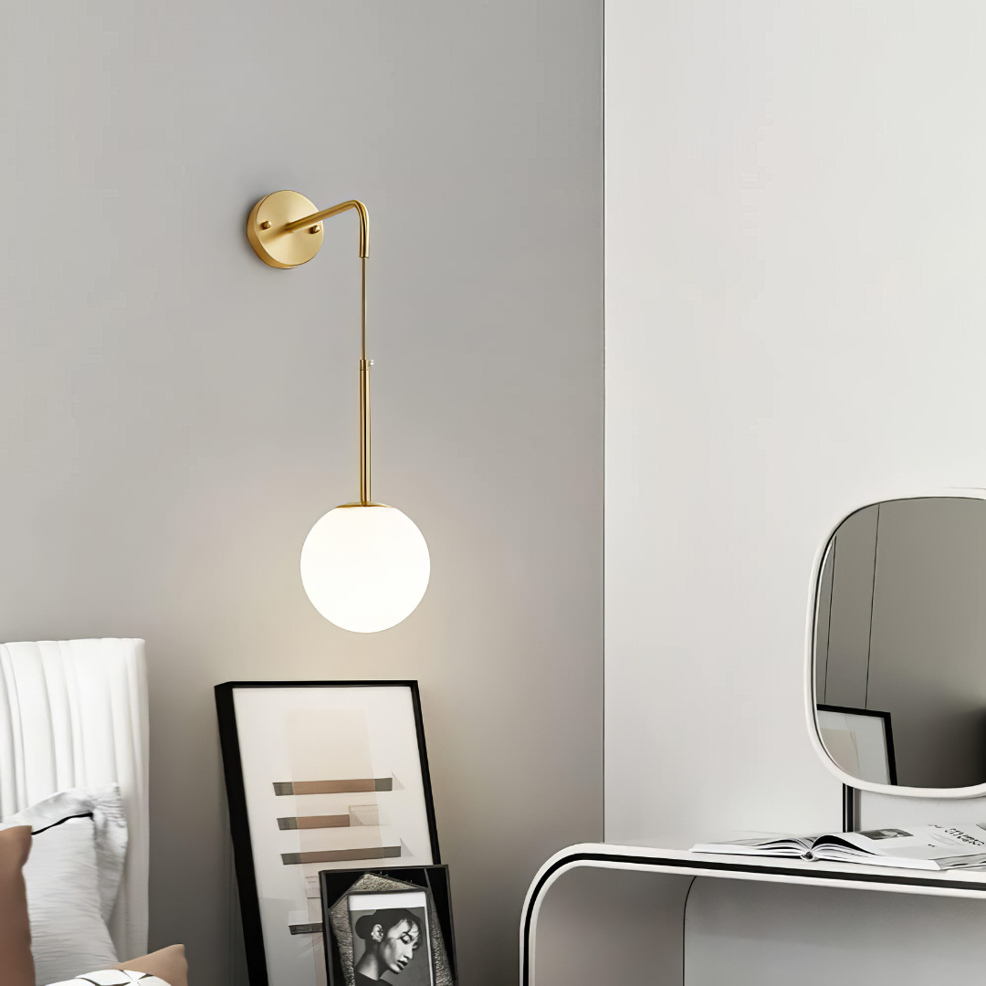 Aplica Ajustabila Nordic Style HangGlobe Gold Abajur Mat