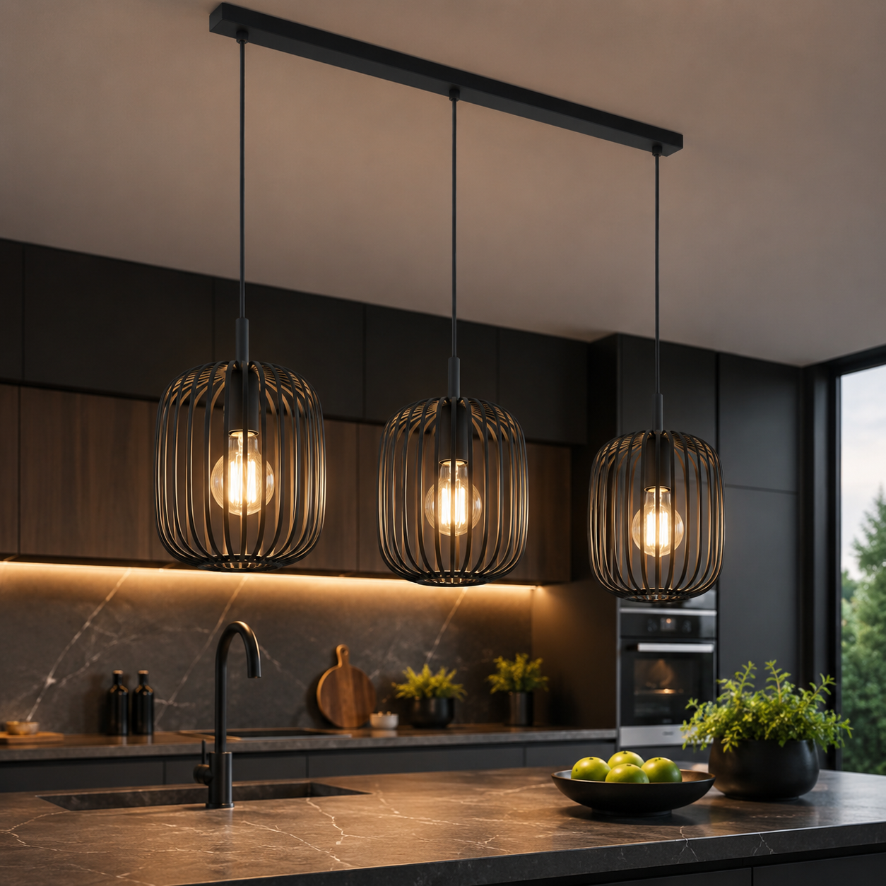 Lustra Suspendata Romazzina Black 3xE27