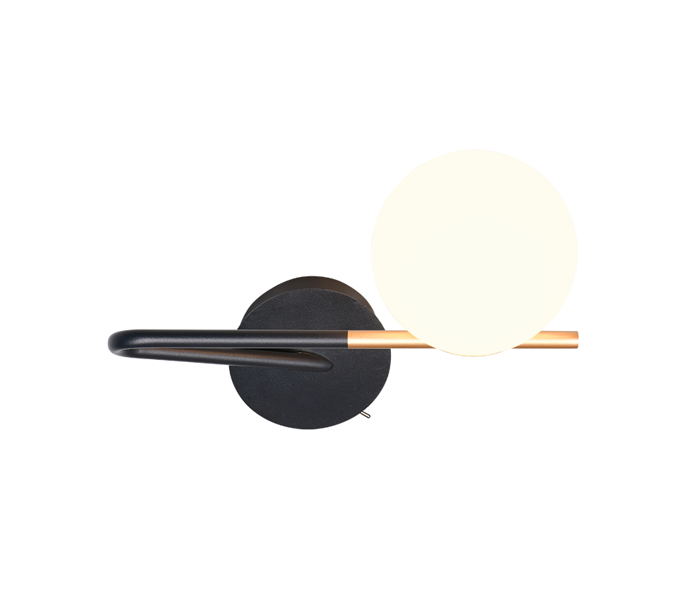 Aplica Premium Flaming Black & Gold 1xG9